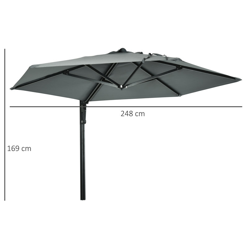 Araya 248cm Wall Mount Parasol