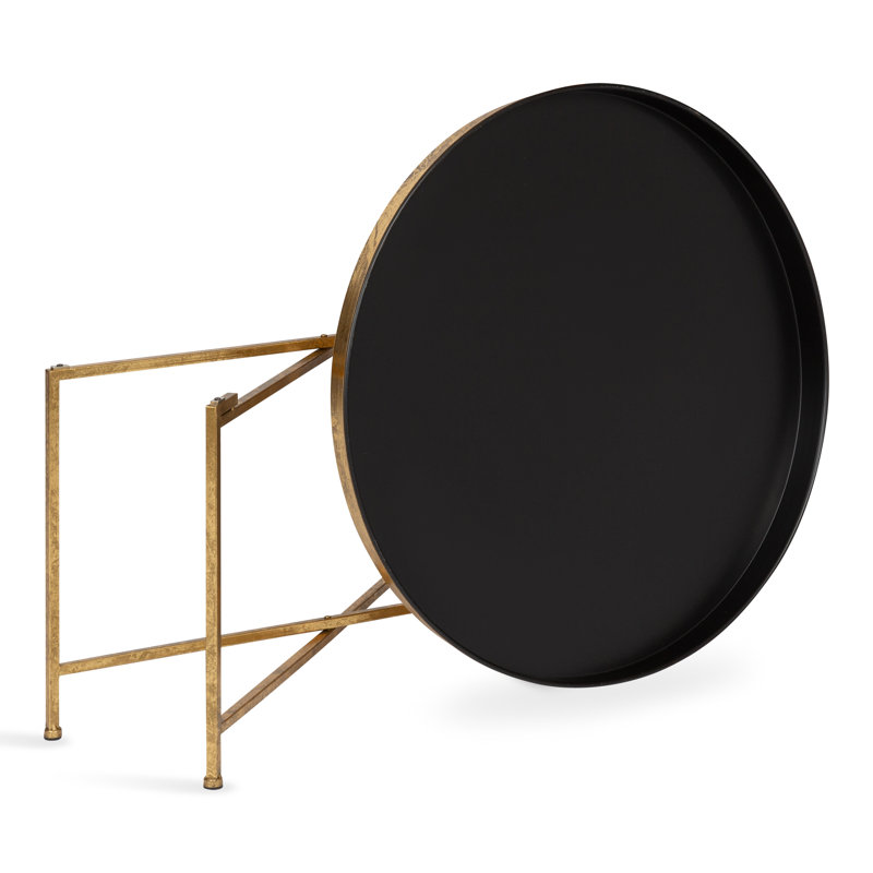 Ekta Lift Top Cross Legs Coffee Table, Gold, Black