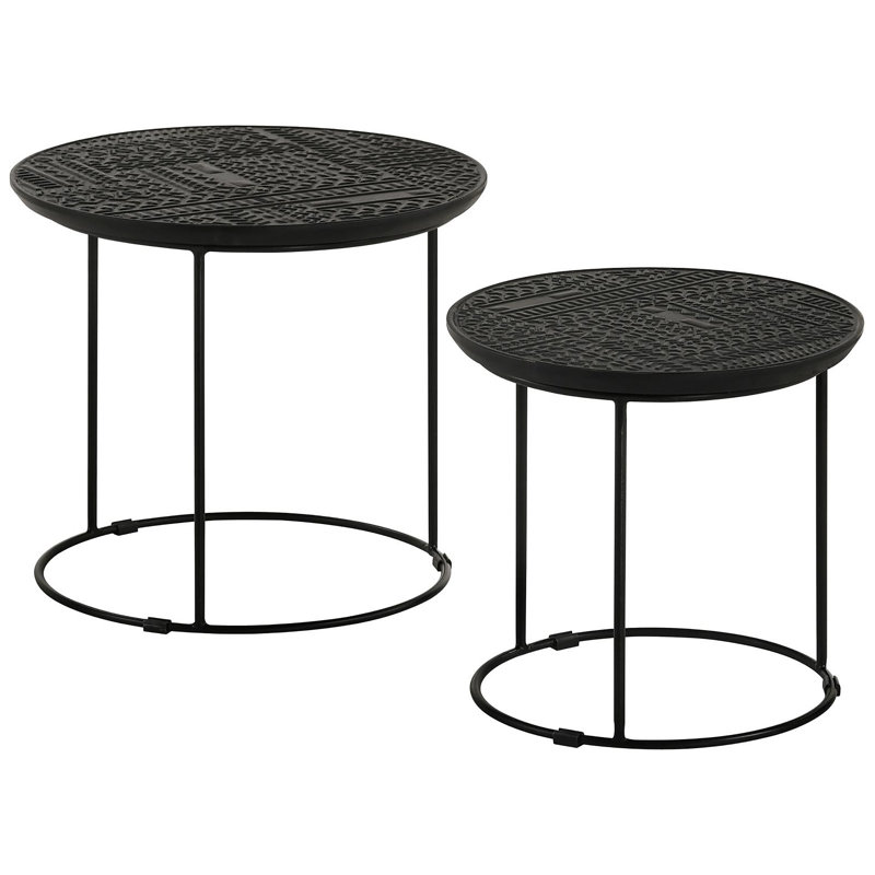 Ensemble de 2 tables gigognes