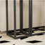 Ensemble de 3 pièces de table étroite, de table d'entrée à bord haut de gamme, de table de couloir industrielle, de salon, de hall d'entrée, de couleur brun noir