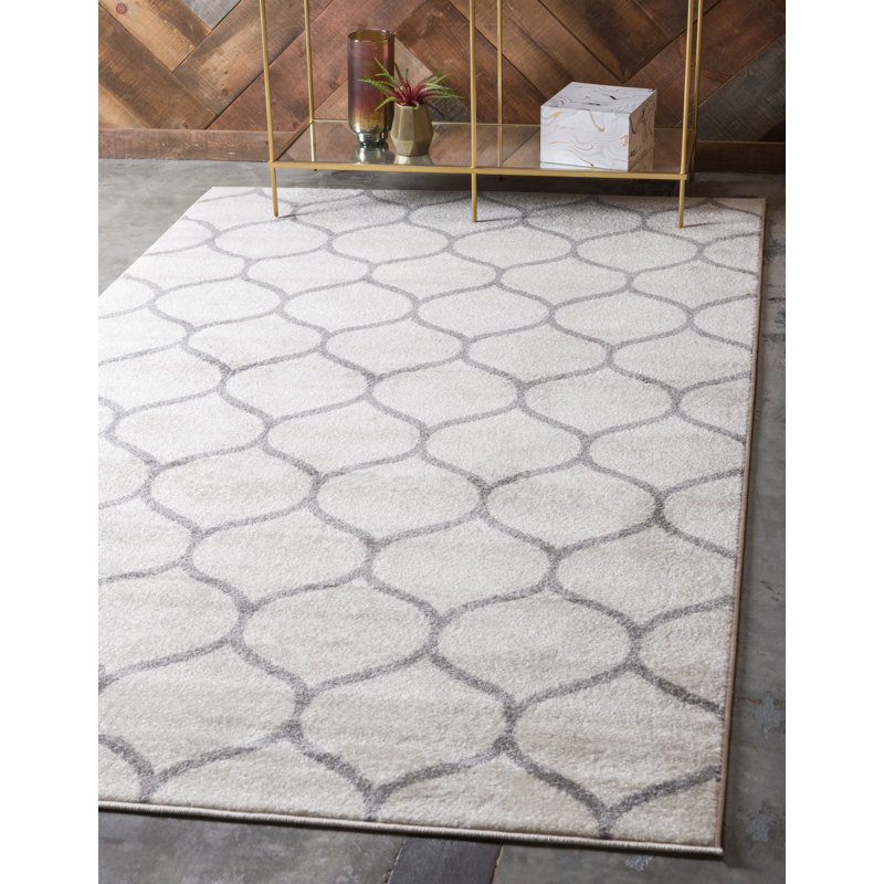 Llanet Geometric Indoor Rug, Rectangle 6'1" x 9'