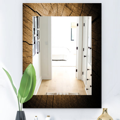 Miroir de salle de bain/meuble-lavabo en bois curve