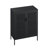 Amelia 32" Modern Steel Accent Cabinet with 3 Adjustable Shelves in Black-677920429