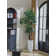 Artificial Money Tree In A Tall Beige Fiberstone Planter