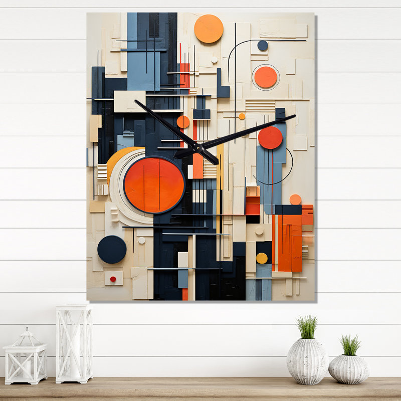 Horloge murale moderne Constructivism, H 40 po x l 30 po x P 1 po