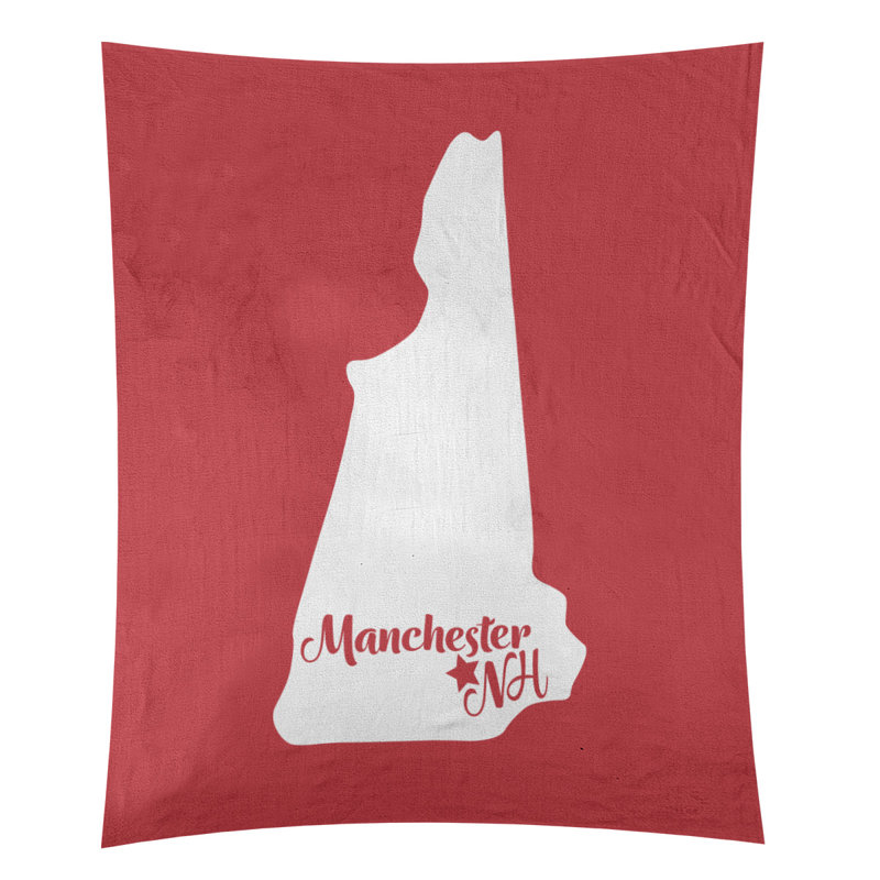 Tapisserie murale Manchester, New Hampshire, H 27,5 po x l 37,5 po, Rouge