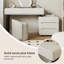 Petit meuble-lavabo minimaliste crème avec tiroir-230775897