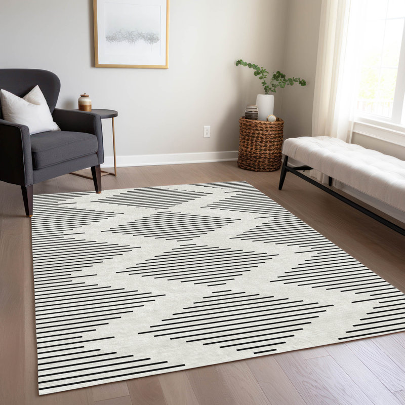 Tapis ivoire intérieur / extérieur Velina , 10 pi x 14 pi