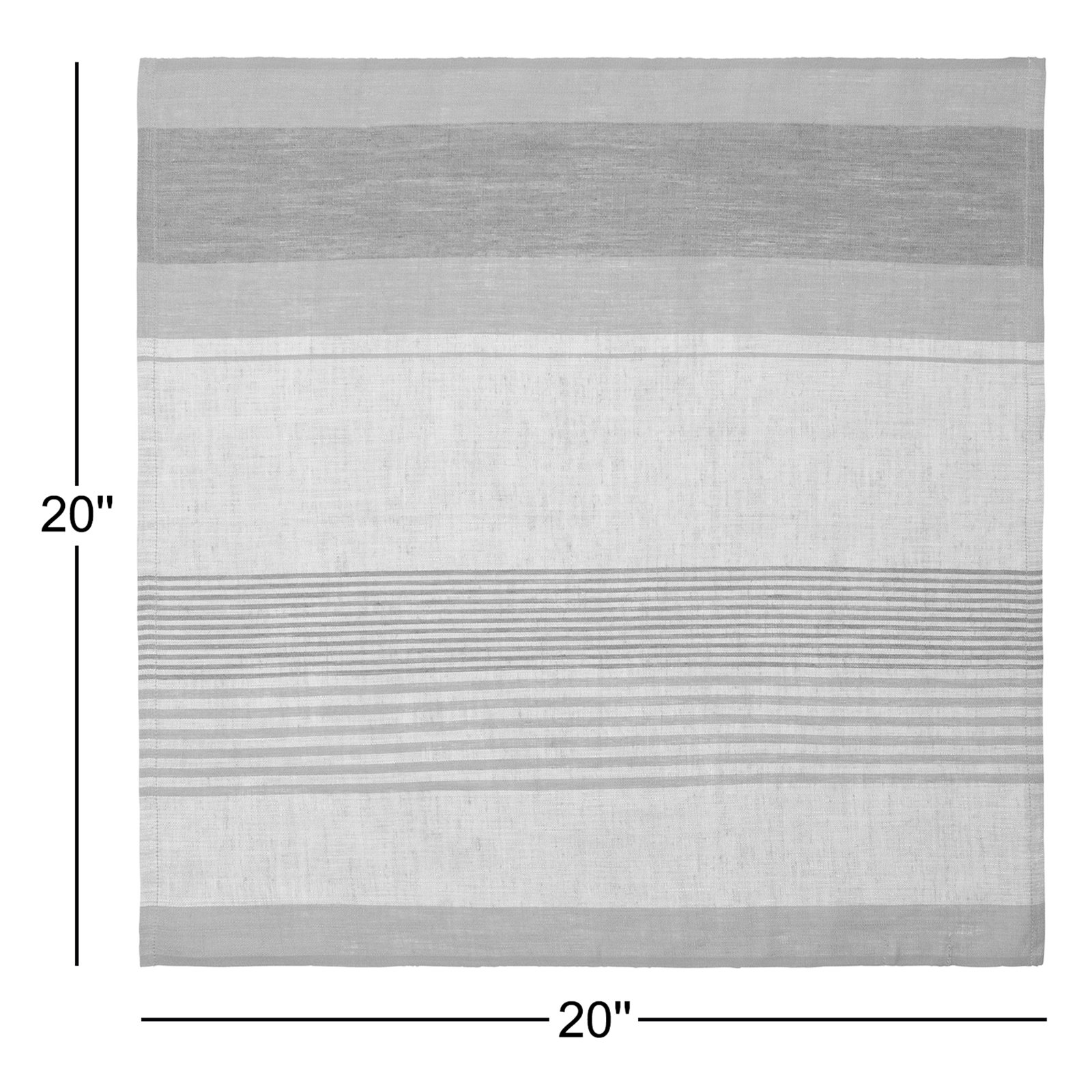 Darnell Linen Striped Square Napkin