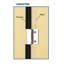 Couvercle d'intimité pour porte de salle de bain, noir, 2-1 / 8 po x 58 po. Plastique rigide et vinyle flexible pour salle de bain