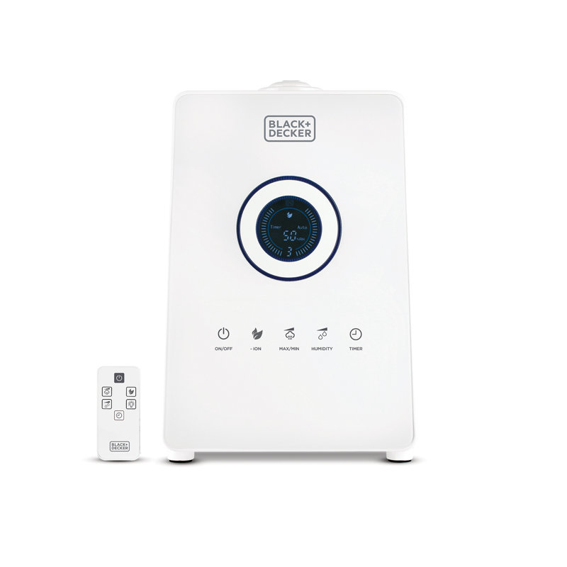 White Ultrasonic Humidifier with Remote and Digital Touch Panel