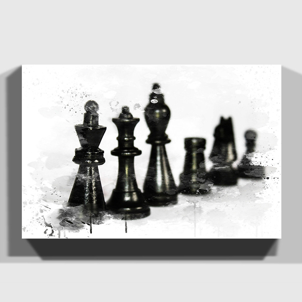 Chess Board Game Pieces - Wall Art