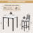 5-piece Square Dining Table Set, Mid-century Modern Kitchen Table Furniture For Dining Room, Dinette, Compact Space-saving With Particle Board Tabletop, 4 Velvet Upholstered Chairs, Metal Frame-1511788665