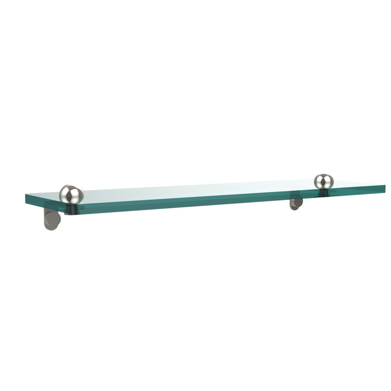 Gober Bracket Shelf, 16", Polished Nickel