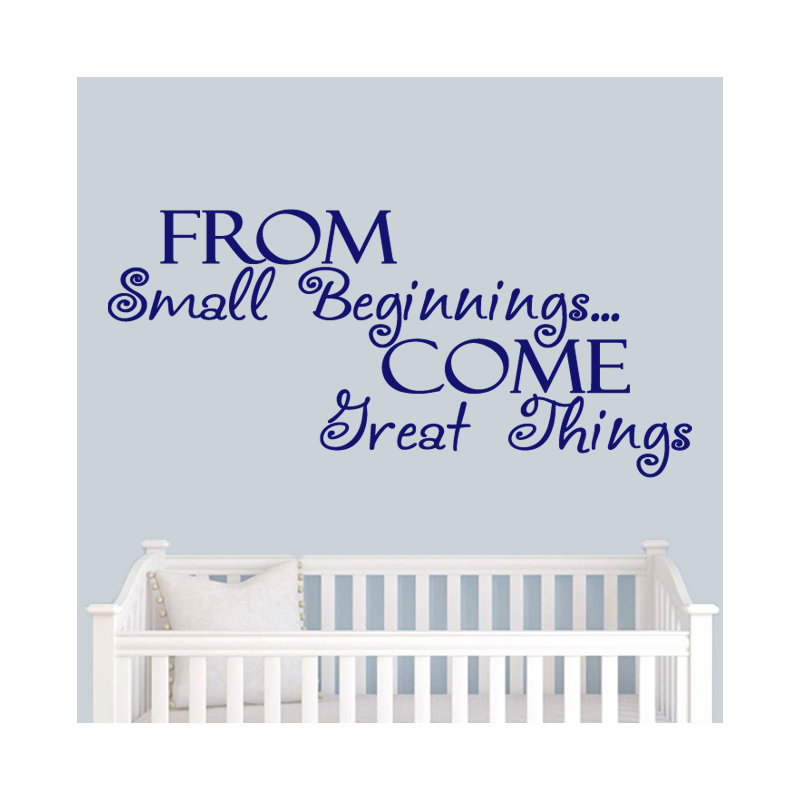 Text & Numbers Non-Wall Damaging Wall Decal, Navy