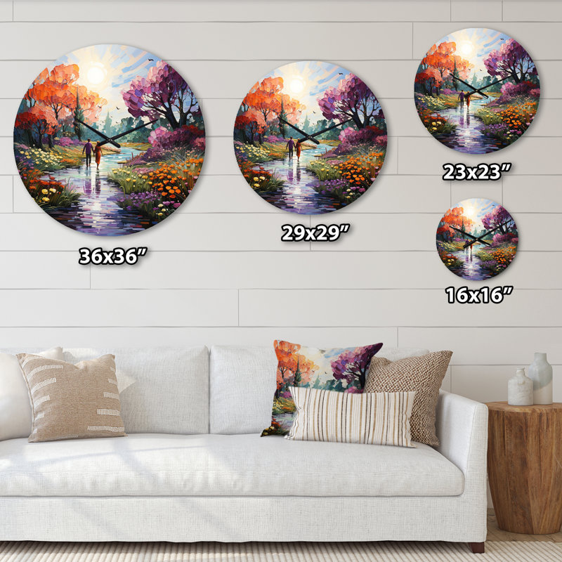 Crady - Horloge murale paysage romantique, Petit