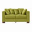 Design Living Room Sofa Square Armrest With Silver Nails Decoration Upholstered Velvet Loveseat