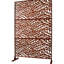 Paravent en métal rouge rouille, 193 cm de haut et 122 cm de large, autoportant, pour l'extérieur et l'intérieur. Idéal pour créer et embellir une terrasse, un patio, un balcon, une pelouse ou un jardin.