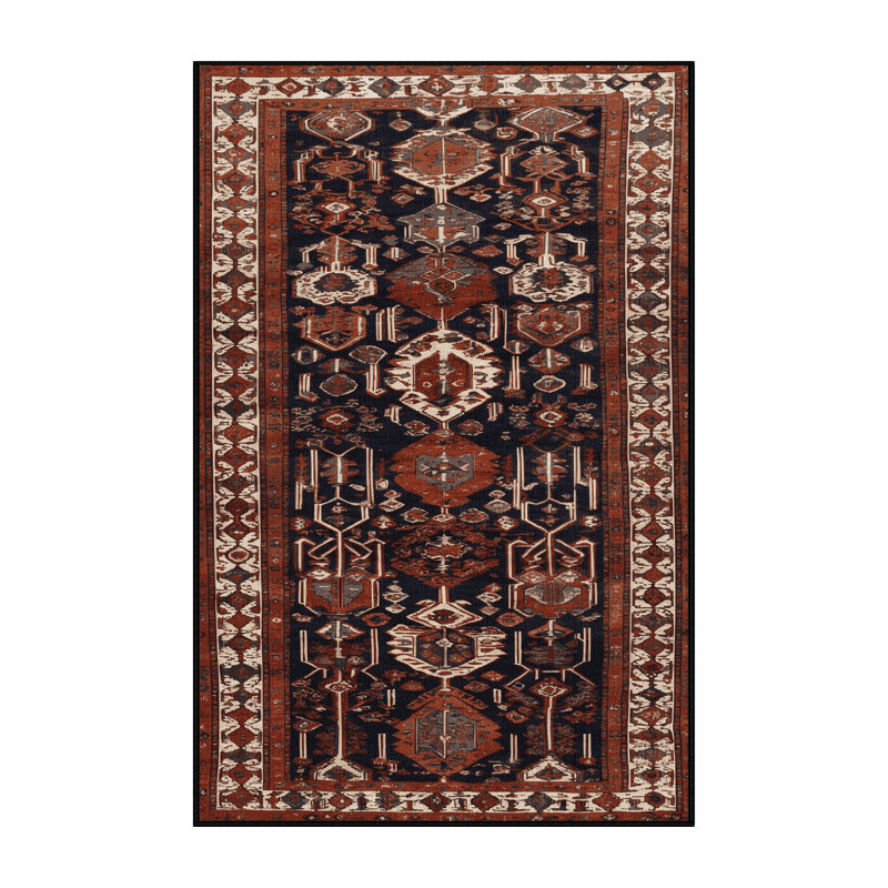 Tapis brun turc lavable à la machine, Rectangle 5 pi x 7 pi