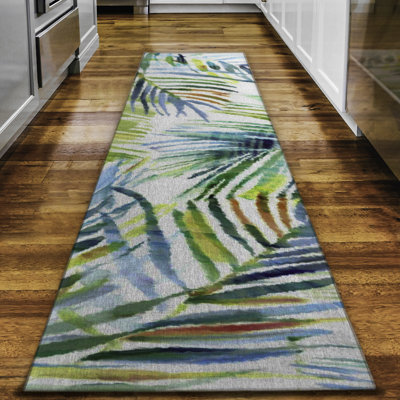 Braggs Washable Floral Indoor / Outdoor Rug