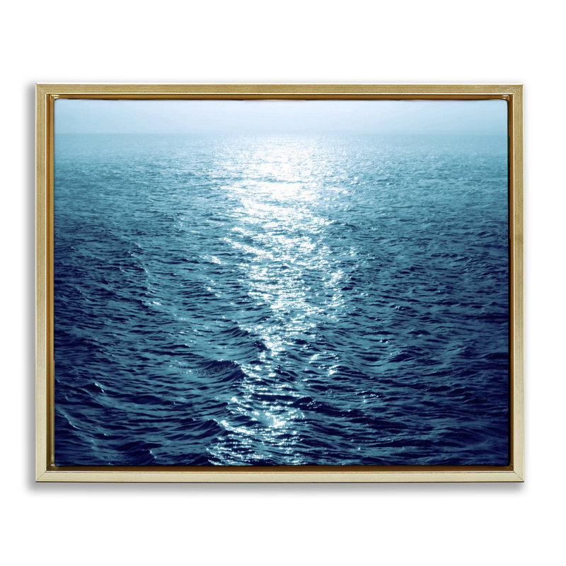 Toile flottante encadrée dorée par Sun, H 25 po x l 31 po, Cadre flottant métallique doré