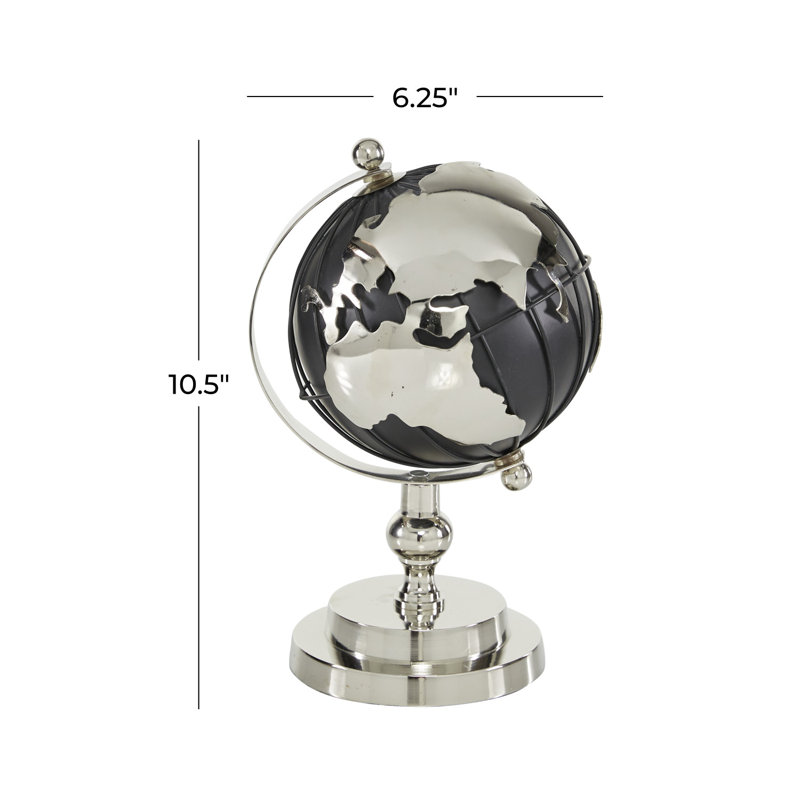Globe terrestre en aluminium