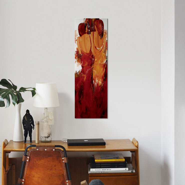 « deux », impression sur toile, H 48 po x l 16 po x P 1,5 po, Toile tendue