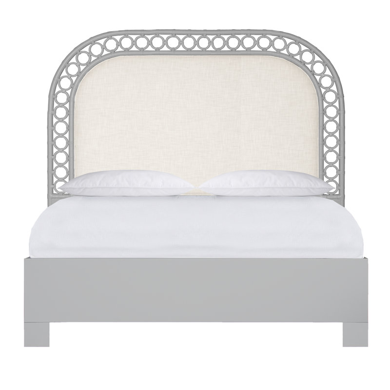Solana Platform Bed, King, Light Gray