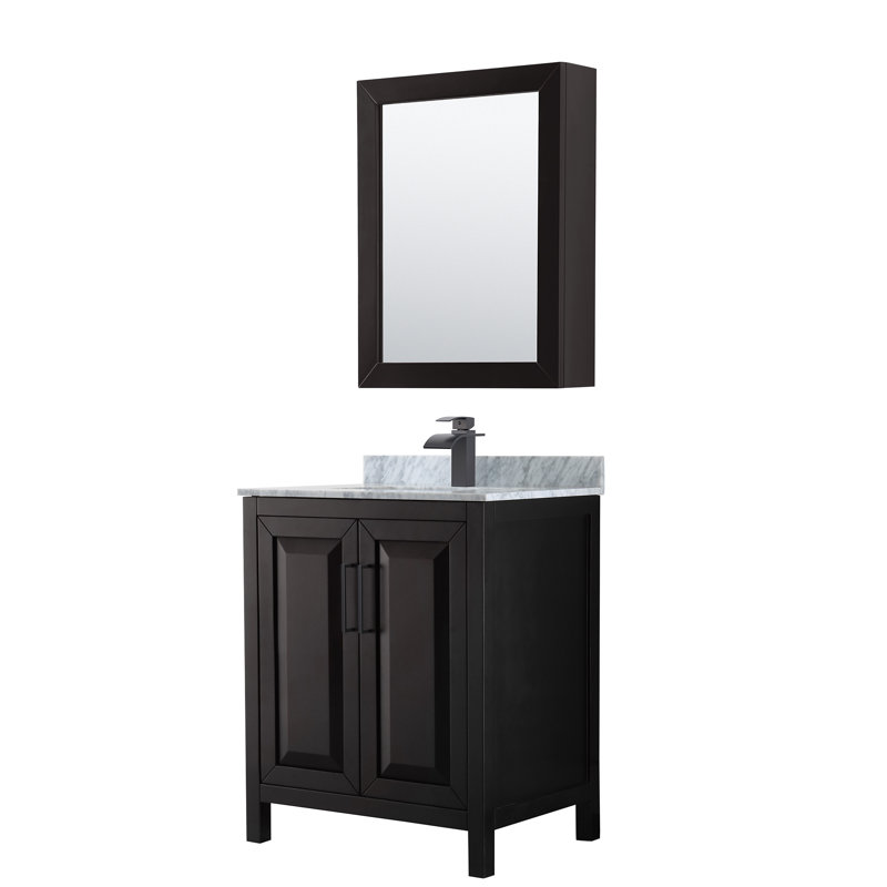 Daria 30'' W Vanity, Dark Espresso, Matte Black