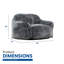 Fauteuil à billes en mousse viscoélastique souple avec accoudoirs, fauteuil à billes moderne, gris-bleu