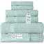 Ensemble de serviettes en coton turc Balsamo - 6 serviettes à séchage rapide, articles de bain ultra doux et absorbants, 2 serviettes de bain, 2 serviettes à main et 2 débarbouillettes-1150947415