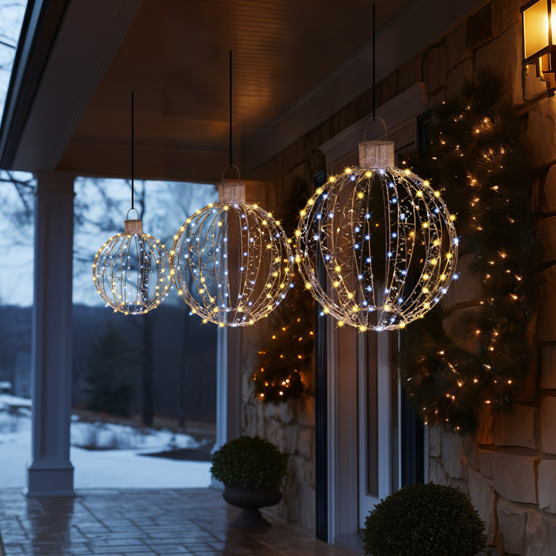 Hutto 3PCS Ornaments LED Ball Lights