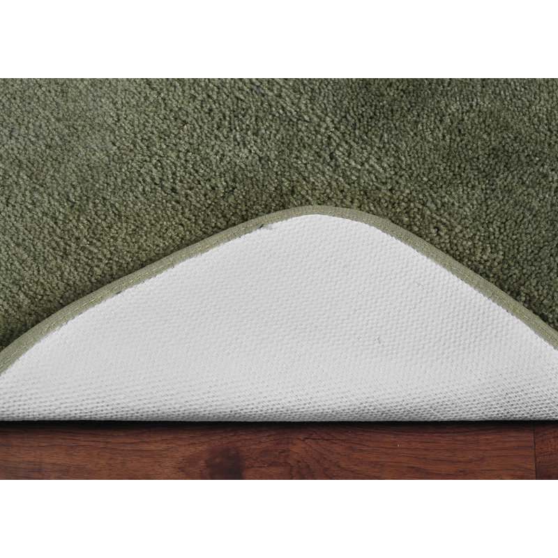 Mccluney Traditional Nylon 2 Piece Bath Rug Set with Non-Slip Backing, Deep Fern