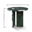 Table basse en marbre naturel vert, table d'appoint, table de bout, table de salon, pierre naturelle, H 17,7 po x H 15,8 po / H 45 cm, marbre véritable, marbre véritable-1525302270