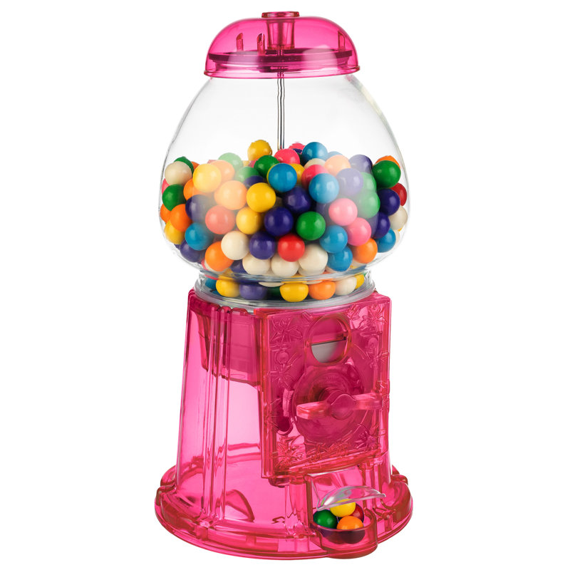 Great Northern Popcorn 11" Transparent Pink Mini Gumball Machine
