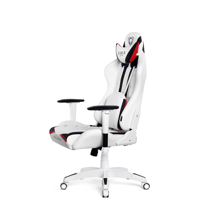 DIABLO CHAIRS White/Black Executive Chair with Wheels
