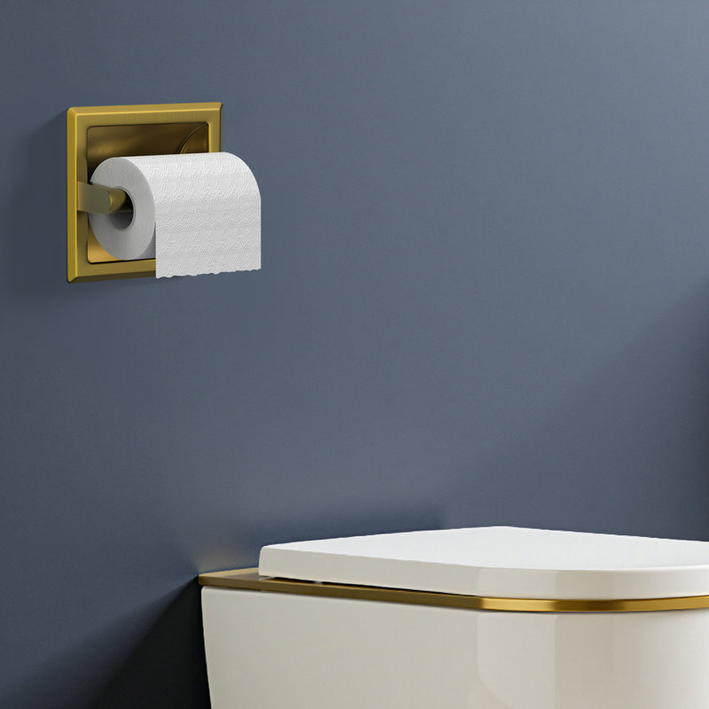 Porte-papier hygiénique encastré, Or
