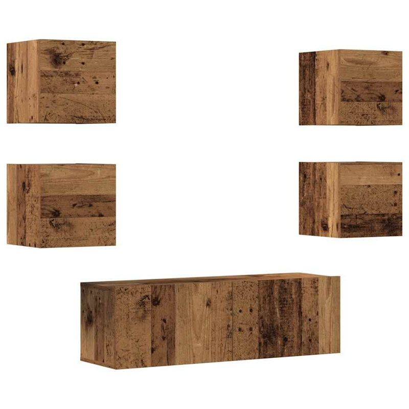 Goldring Unfinished Entertainment Centre for TVs up to 88", Old Wood
