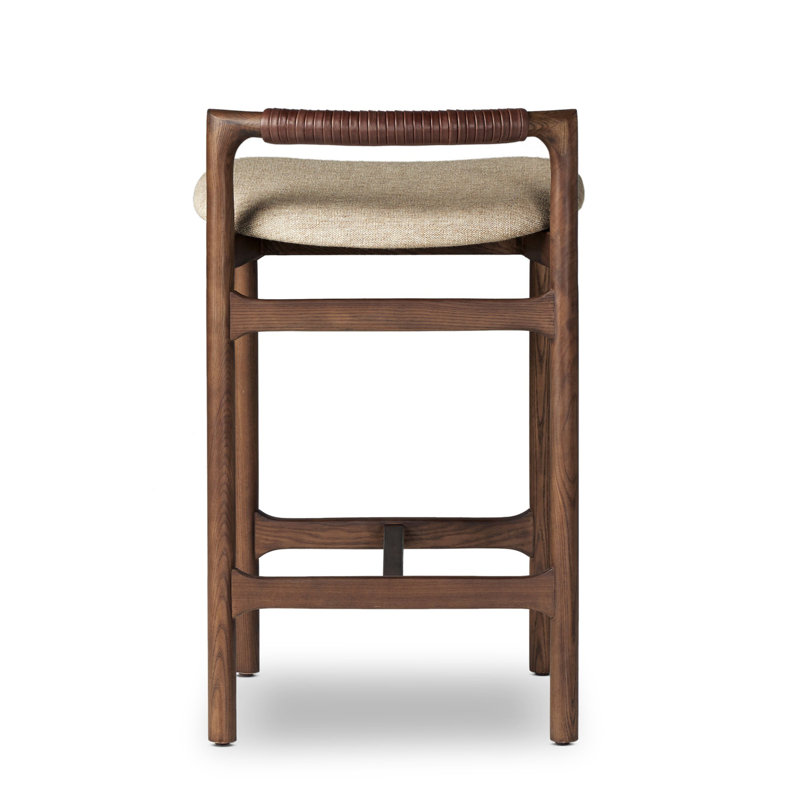 Baden Stool, Counter Stool (26" Seat Height), Alcala Wheat/Polyester Blend, Sienna Brown
