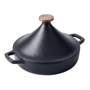 Pot à tajine en fonte émaillée 3 pintes avec bouton bronze Alva Nori