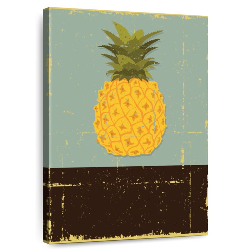 Yarlin Grunge Retro Pineapple, 36" H x 24" W