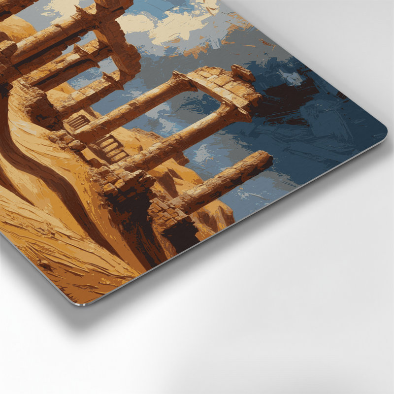Art mural en métal Sci Fi Desert Sand, H 132 po x l 168 po x P 0,05 po