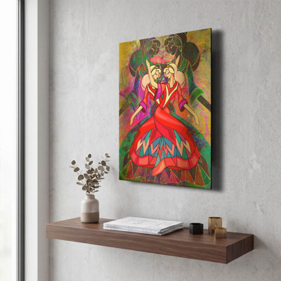 « Danses jumelles » d'Ata Alishahi, tableau mural en métal, 30,5 x 40,5 cm