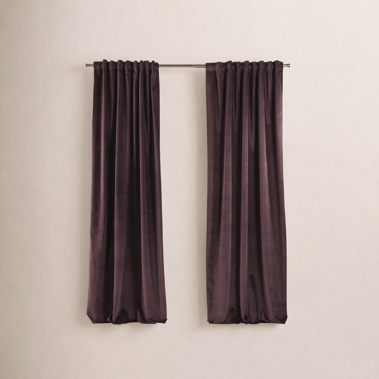 Matte Velvet Extra Wide x Extra Long Custom Made Decorative Double Panel, 52" W x 84" L, 79 Catawba
