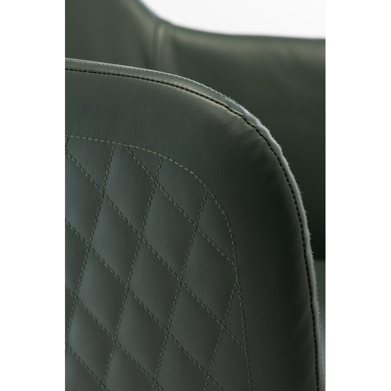 Erkson 48cm H Upholstered Metal Side Chair in Green