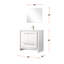 Meuble-lavabo blanc avec comptoir en quartz, robinet en nickel brossé et miroir de 28 po - Surface de salle de bain 19,94 po, luxe