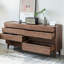 Commode d'appoint simple en bois massif de noyer.-122808125