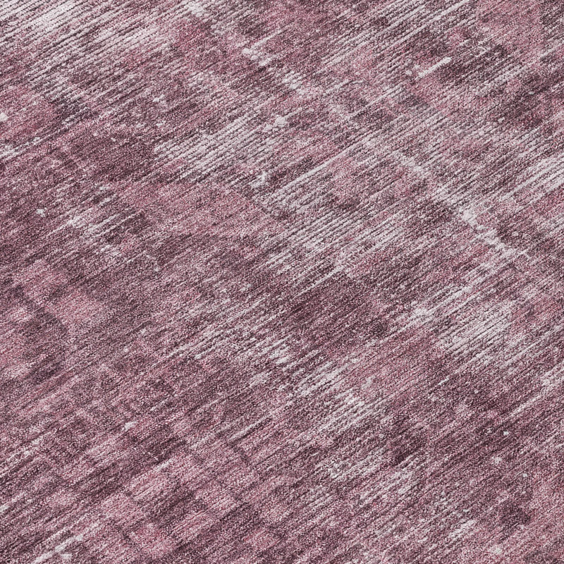 Tapis intérieur / extérieur rouge Delaura, 8 pi x 8 pi