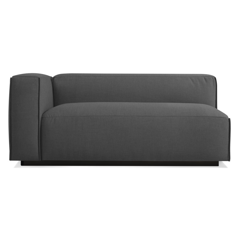Cleon Chaise Lounge, Tait Charcoal, Left Hand Facing