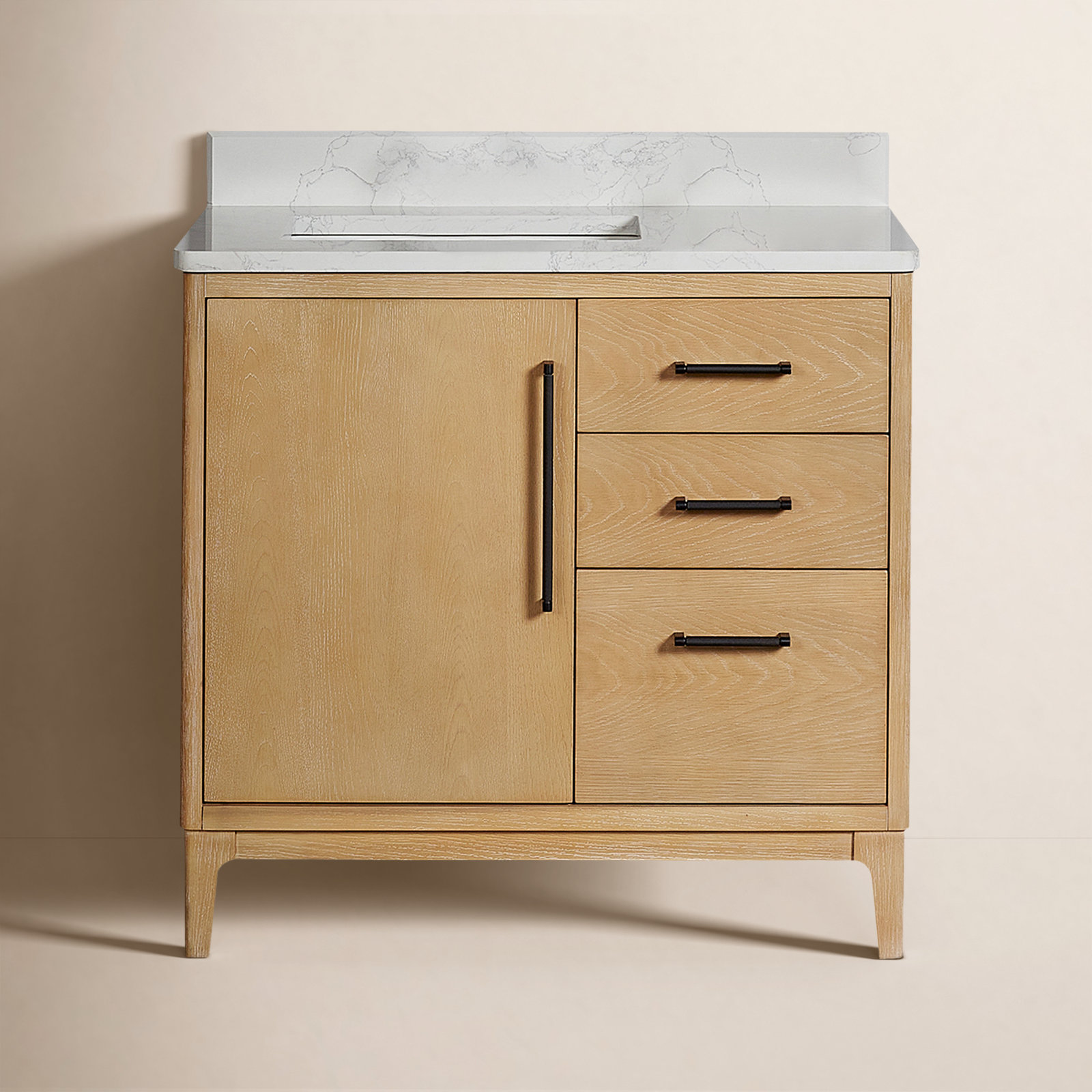 Langosta 36" Single Bathroom Vanity, Washed Ash Gray